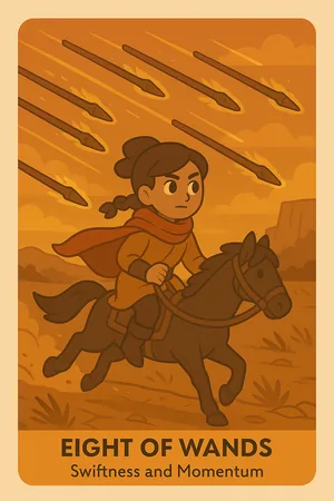 Eight of Wands tarot card
