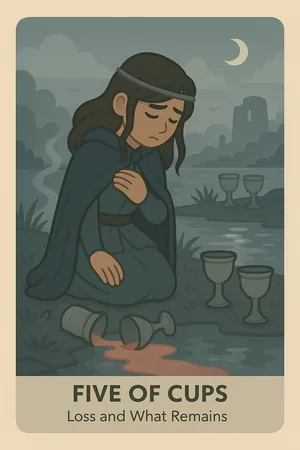 Five of Cups tarot card