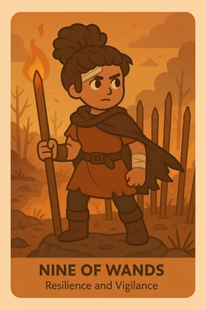 Nine of Wands tarot card