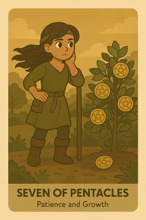 Seven of Pentacles tarot card