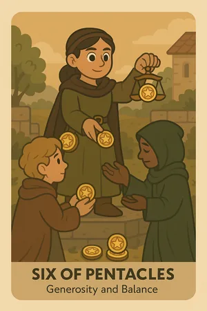 Six of Pentacles tarot card