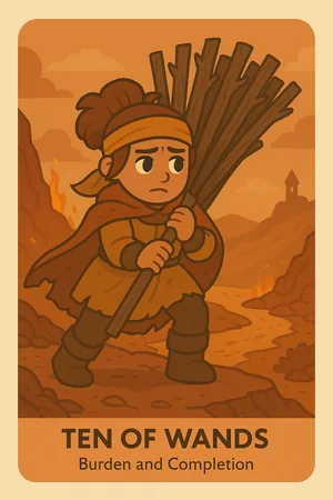 Ten of Wands tarot card