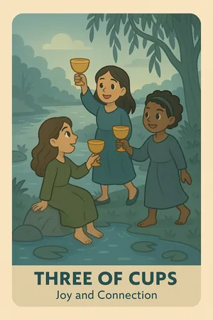 Three of Cups tarot card