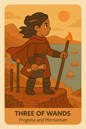Three of Wands tarot card