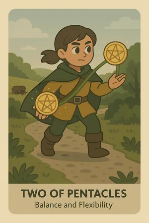 Two of Pentacles tarot card